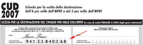 Compilazione 5xmille