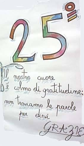 auguri di 25 anni di matrimonio