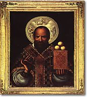 Immagine barese di San Nicola, utilizzata nel corso del Corteo Storico del 7 maggio