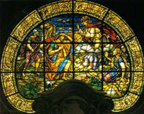 Vetrata raffigurante le conversione di S. Paolo