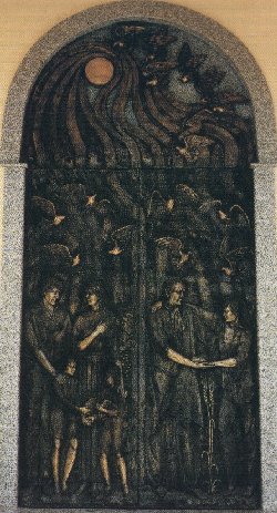 Porta in bronzo della Parrocchia: opera dello scultore G.Jagnocco (Foto D'Abbruzzi)