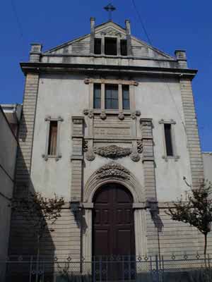 la facciata della chiesa dell'Addolorata in stile liberty