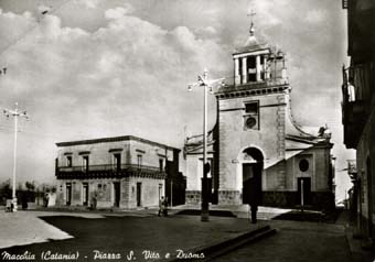 Macchia in una cartolina postale degli anni '60