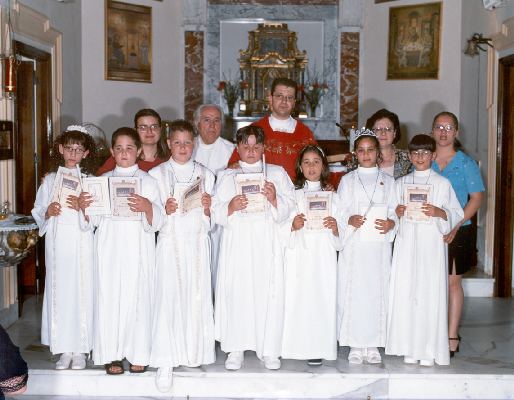 Foto di una Prima Comunione celebrata nella nostra parrocchia