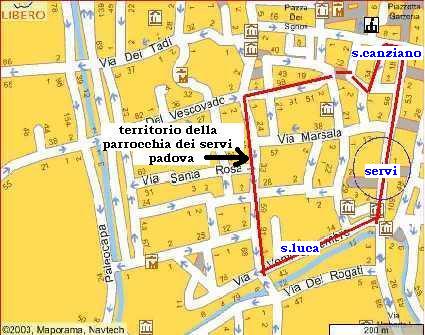 mappa della parrocchia