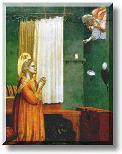 Giotto: "L'annuncio a S. Anna" (1304-06) - Affresco Padova, Cappella degli Scrovegni