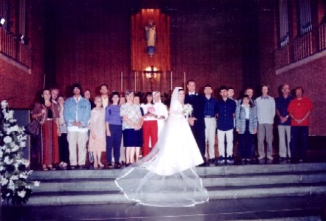 Il coro oggi in occasione del matrimonio di una corista