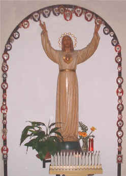 La statua lignea del Sacro Cuore di Ges