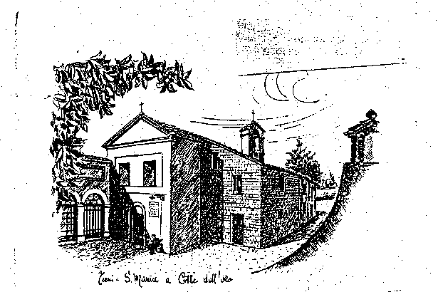 la Chiesa e la casa parrocchiale in un disegno antico