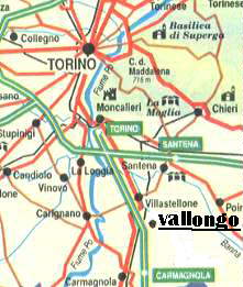 Mappa raffigurante il percorso per raggiungere la Parrocchia